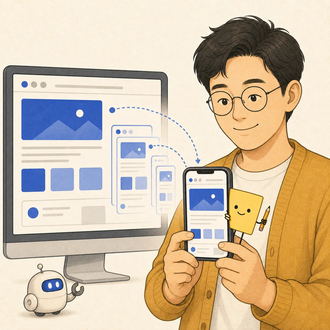 어느 화면에서나 잘림 없이 보이는 모바일 최적화